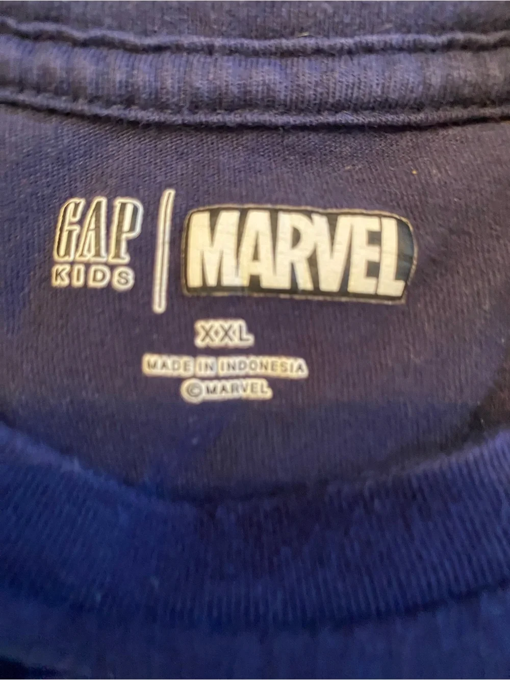 Marvel Kids Navy Tee with Multi-Color Logo